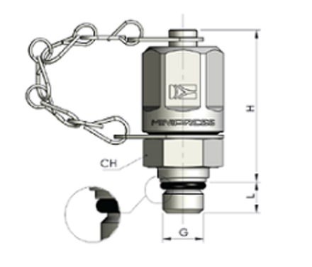КТ 16x2 - UNF 1/2-20 o-ring (металл.)