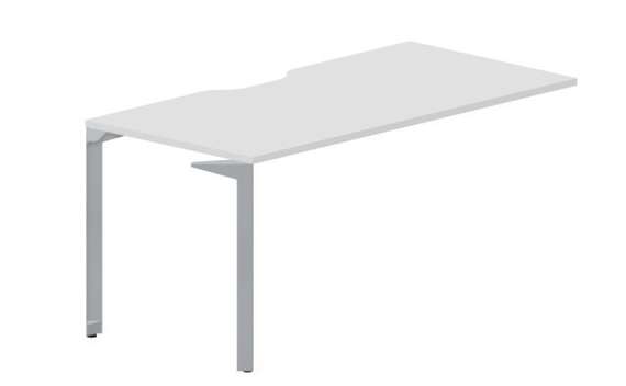 Стол 158х78х75см (эргономичный вырез) - приставной элемент