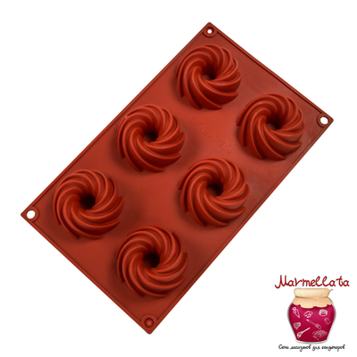 Форма силиконовая "ВИХРЬ", 6 ячеек