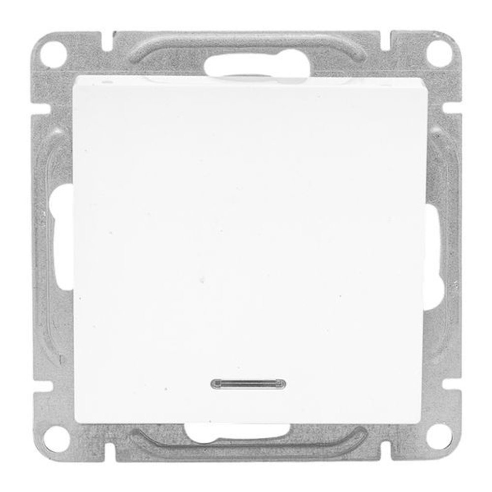 Выключатель 1-кл. СП Эпика с подсветкой механизм бел. EKF UP1-SWW-14