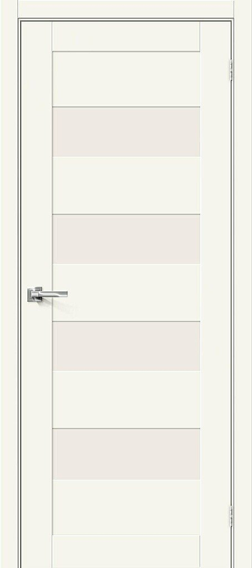 Дверь Браво-23 / Цвет Alaska / Стекло Magic Fog / Двери Браво