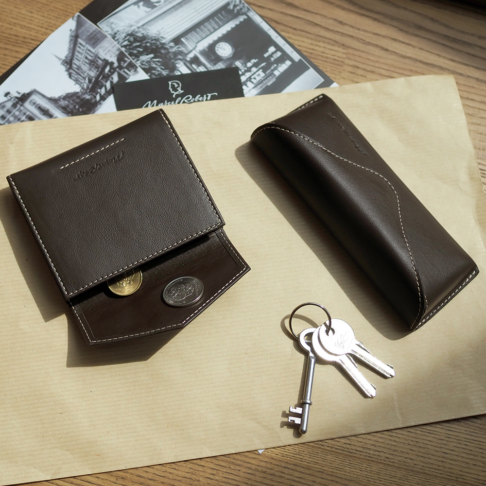 Кошелек женский Tresor из кожи теленка, темно-коричневого цвета