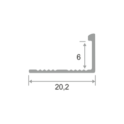 Алюминиевый Г-образный профиль ПО-Г6 2700 мм