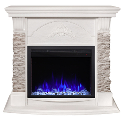 Электрокамин RealFlame Athena GR WT белый с очагом Saphir 25,5