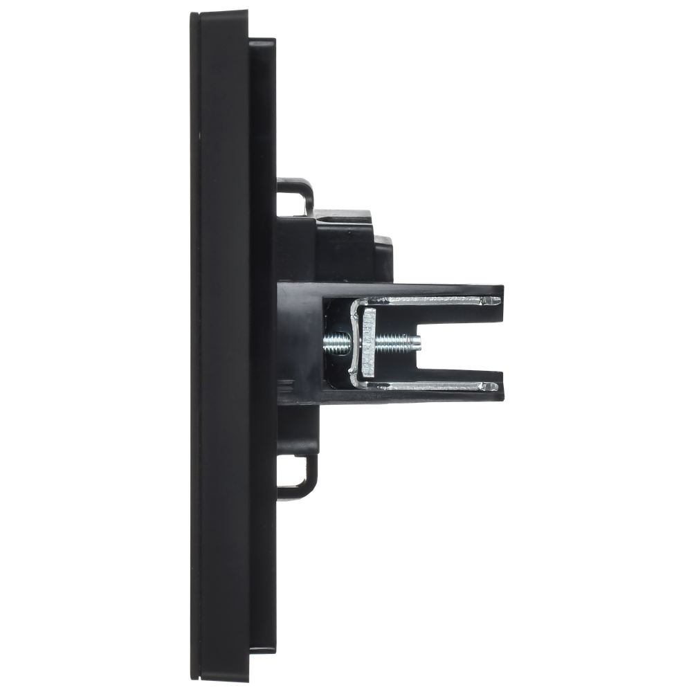 FORTE&PIANO Розетка 1-местная без заземления без защитных шторок винтовое крепление 10А FP118M металл черный IEK