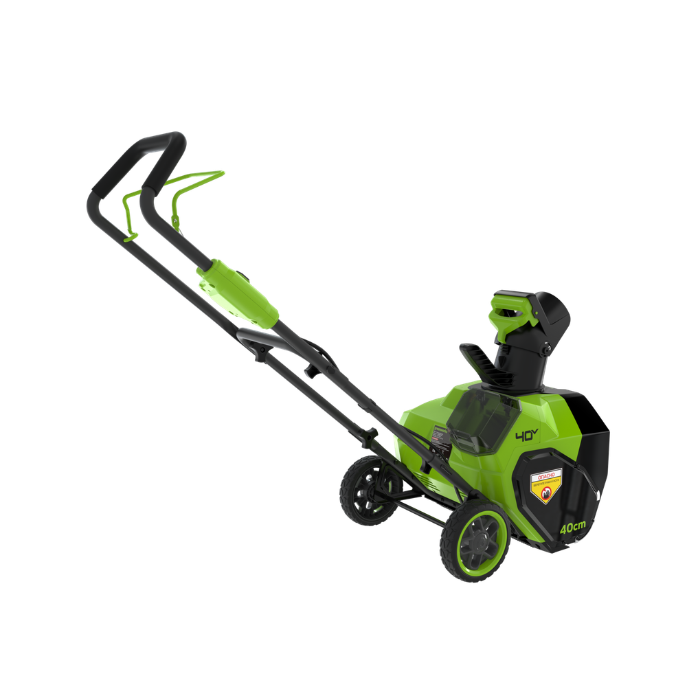 Снегоуборщик аккумуляторный Greenworks G40ST40, 40V, 40 см, с 1хАКБ 5 Ач и ЗУ (2603607UG)