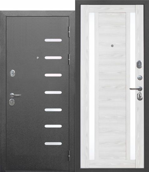 Дверь металлическая 9 см Серебро