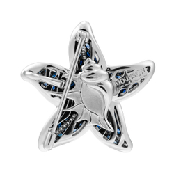 Брошь Морская Звезда с сапфирами, Brs0242-1/3