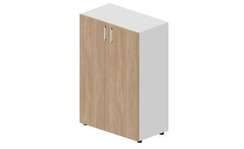 Шкаф 80х44х118см для документов (2 двери, 2 полки, ручки - хром)