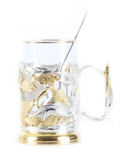 Подстаканник Судак с позолотой