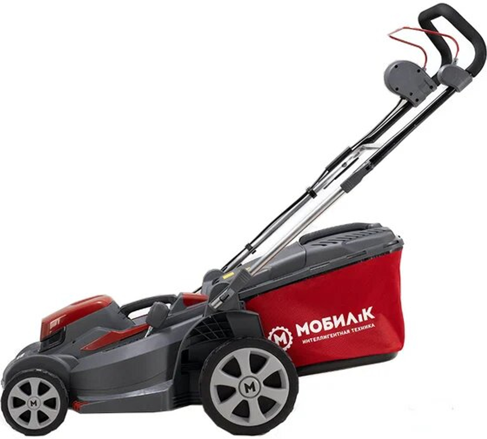 Газонокосилка аккумуляторная МОБИЛ К XMA37 КОМФОРТ с 2аккумуляторами по 4 Ач и двойным зарядным устройством.