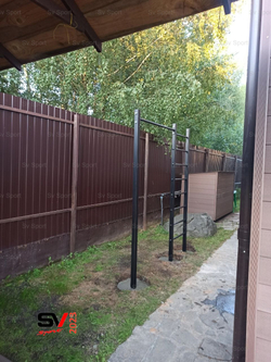 Монтаж уличной шведской стенки Sv Sport (3 вертикальных столба)