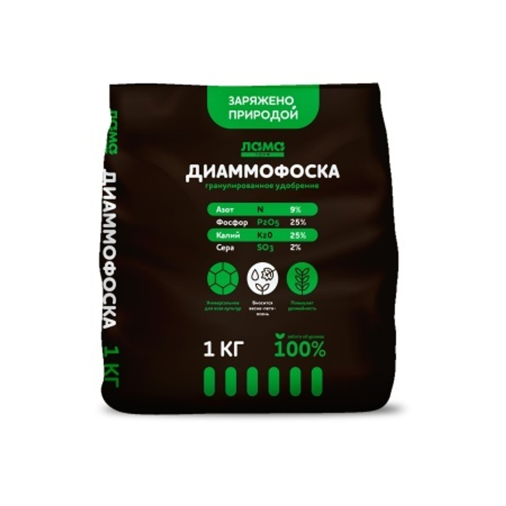 Удобрение Диаммофоска, ЛАМА ТОРФ 1 кг