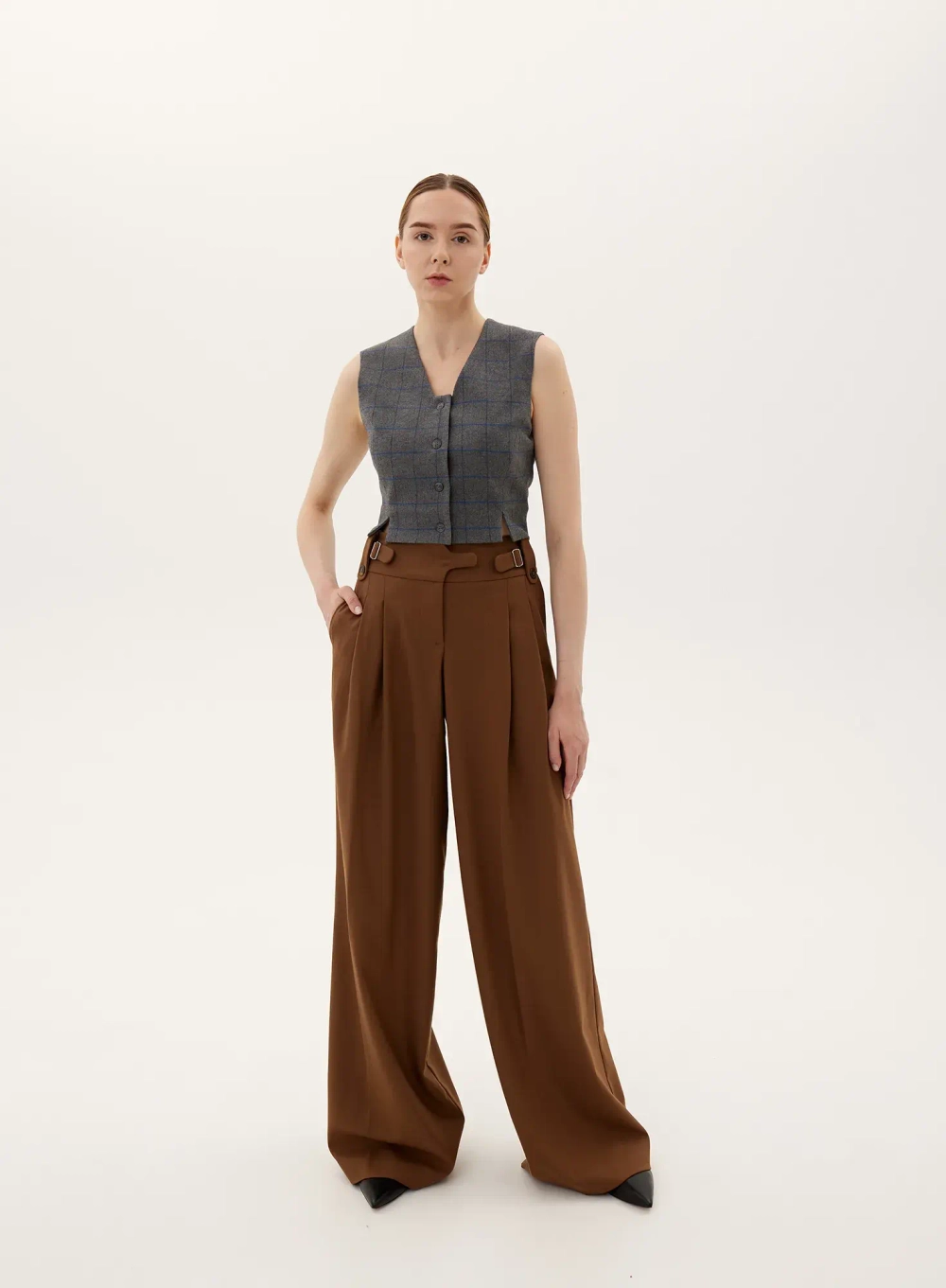 Брюки, коричневый