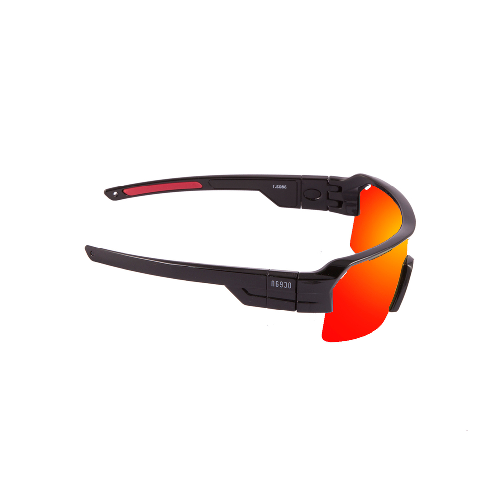 очки для парусного спорта Race Черные Зеркально-оранжевые линзы. Вид сбоку