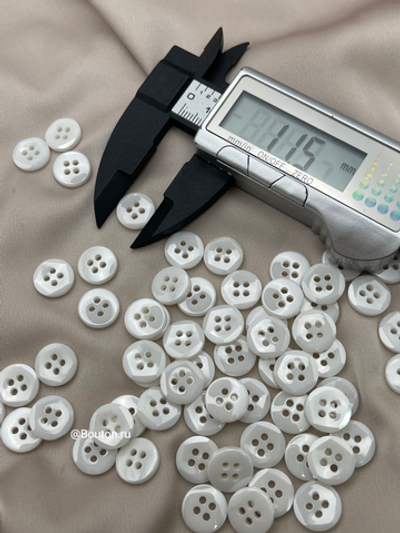 Пуговицы на прокол керамические белые граненые