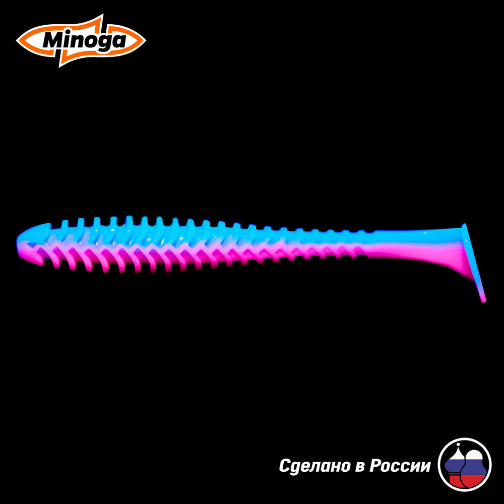 Силиконовая приманка "Minoga" ACTION FAT  6,1"(3шт) 155мм, 17,74 гр, цвет 114