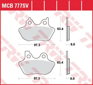 Колодки тормозные дисковые TRW MCB777SV