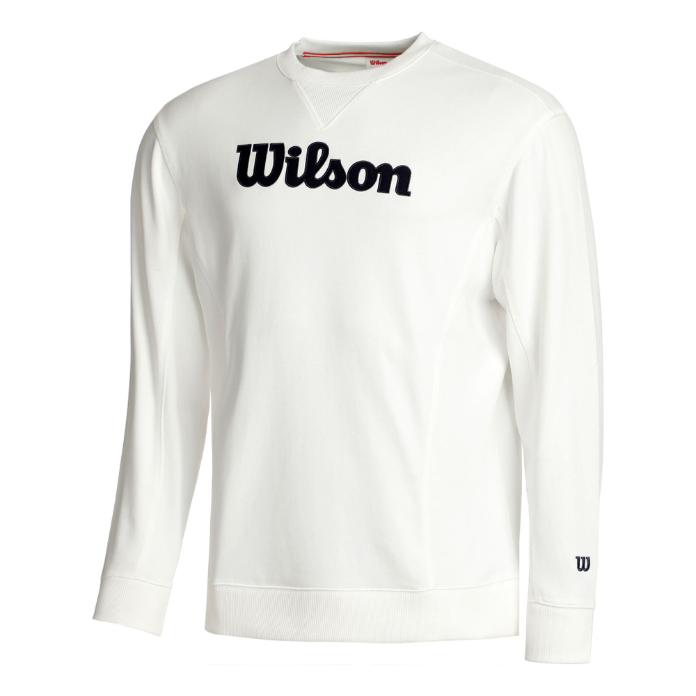 Мужская кофта теннисная Wilson Parkside Crew Sweatshirt Men - White