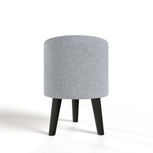 Пуф круглый на трёх высоких ножках Фантазёр D-4 (Светло-серый) в офис, дом, салон красоты, прихожая, гостиная, на кухню, в кафе, в зону ожидания, в коридор, к туалетному столику. Банкетка, подставка.