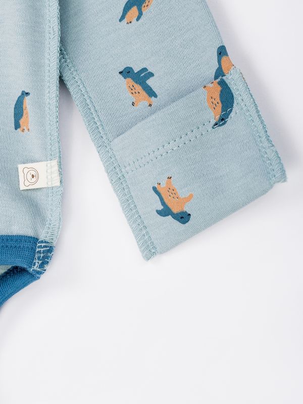 Боди с длинным рукавом и наружными швами 