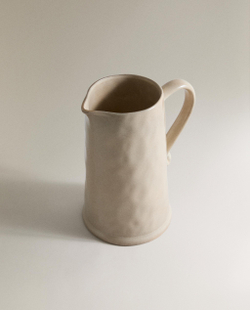 Zara Home кувшин из каменной керамики, цвет серый, 22 см