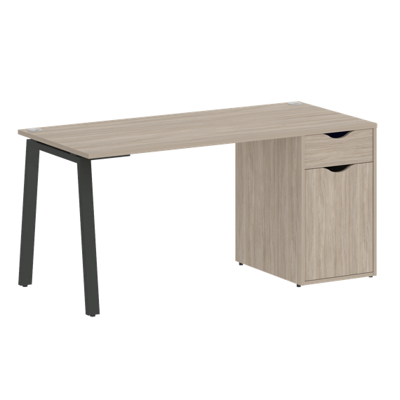 Home Office Стол письменный VR.SP-3-158.1.A Дуб Аттик/Металл Антрацит 1580*720*750