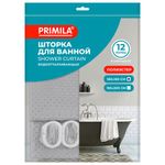Шторка для ванной ПОЛИЭСТЕР, 180х180 см, кольца в комплекте, серый бриллиант, PRIMILA, 700088