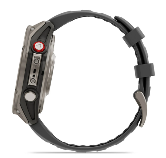 Умные часы Garmin Fenix 8 PRO, 47 мм, AMOLED, Sapphire, Titanium with Graphite/Black Silicone Band