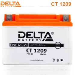 Аккумулятор Delta CT 1209 (12V / 9Ah) [YTX9, YTX9-BS]