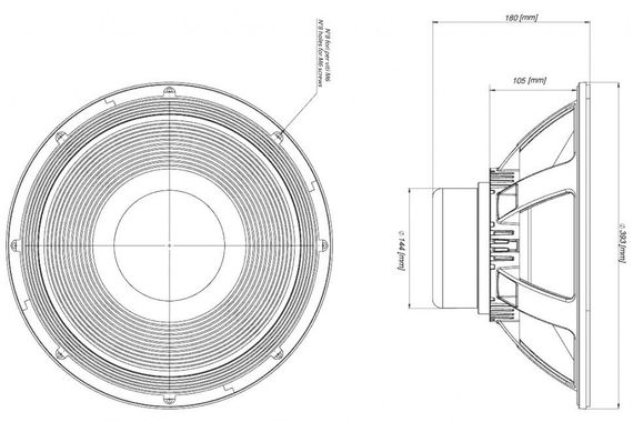 EighteenSound 15NLW9401/8 неодимовый динамик, диаметр 15 дюймов, 1200Вт