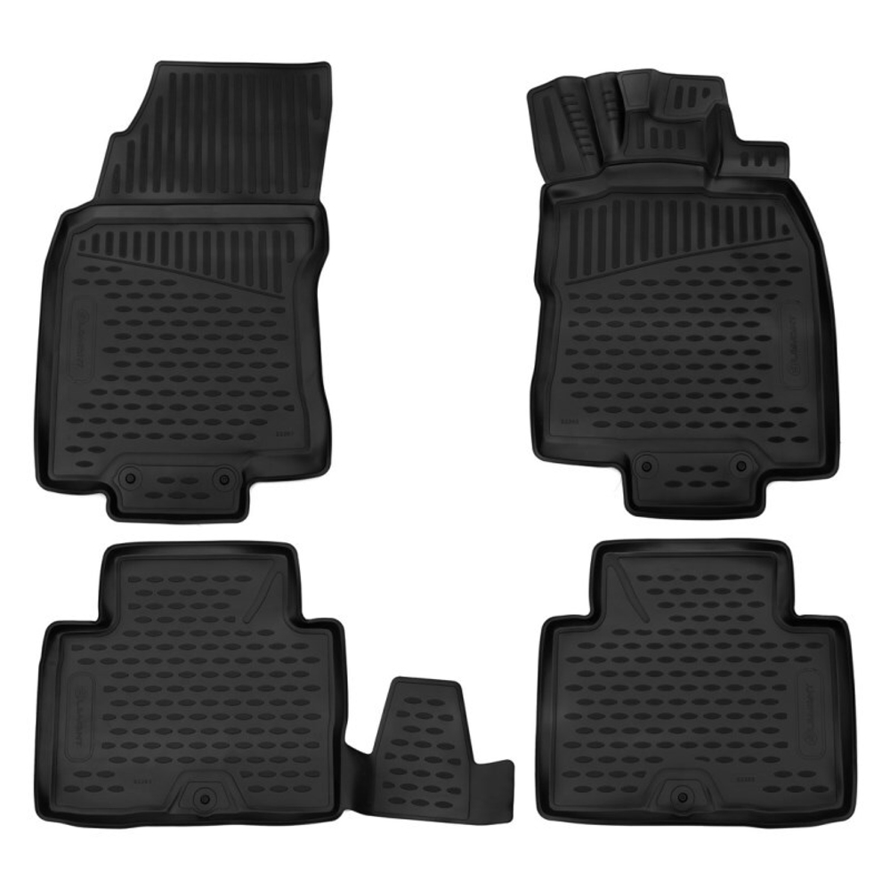 Коврики 3D в салон NISSAN X-Trail, 2015-&gt;, внедорожник, правый руль, 4шт. комплект, полиуретан, черный ELEMENT3D02263210