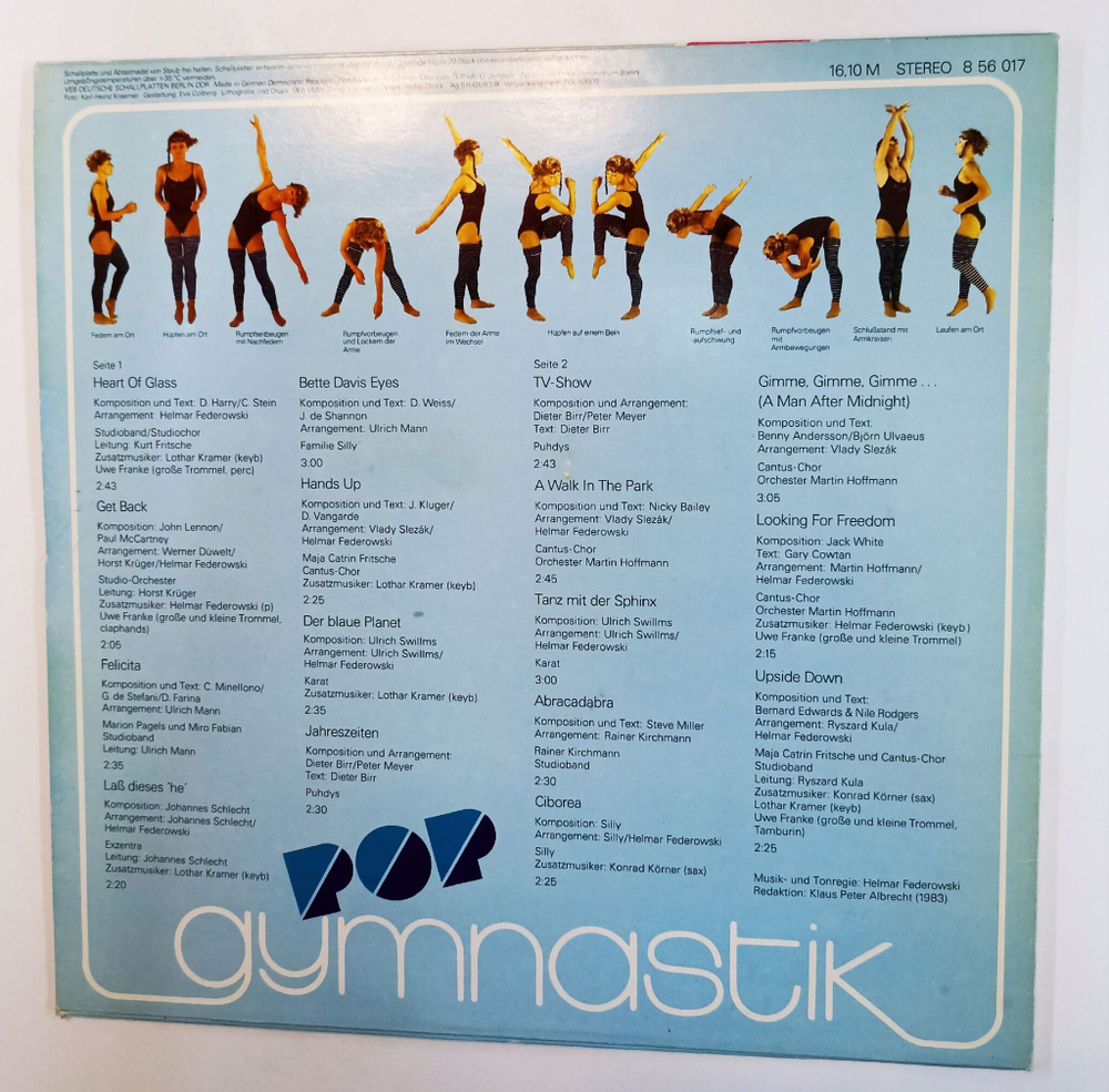 Винтажная виниловая пластинка LP Сборник Pop Gymnastik (ГДР 1983)
