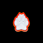 Вырубка пластиковая штамп "ЛАПА " (8*7см)