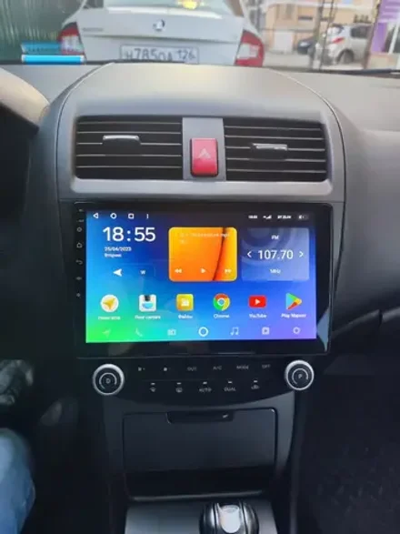 Магнитола для Honda Accord 7 2003-2008 - Parafar PF404LUX3UHD на Android 13, QLED, ТОП процессор, 8Гб+128Гб, CarPlay, 4G SIM-слот