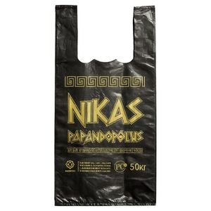 Пакет майка Казахстан NIKAS черный 29.5*53.5см 39 шт/уп 60 уп/меш