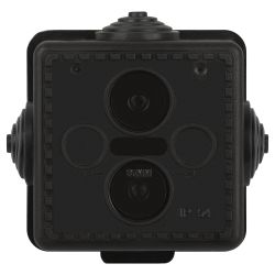 Распаячная коробка ЭРА KOR-65-65-50-4g-B открытой установки черная 65х65х50мм с гермовводами 4 вх. IP54