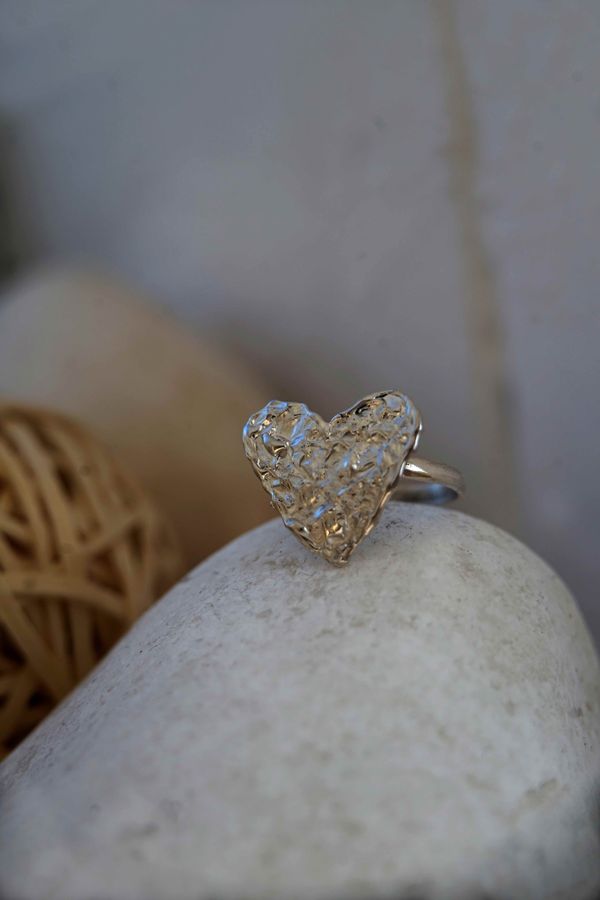 Кольцо Сердце R008 - фото 3