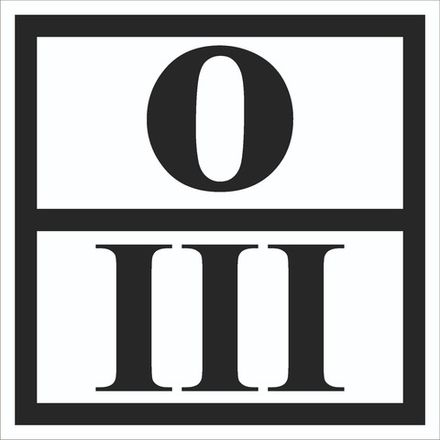 Наклейки на виниловой плёнке Знак отходов 3 класса опасности, 30x30 cм