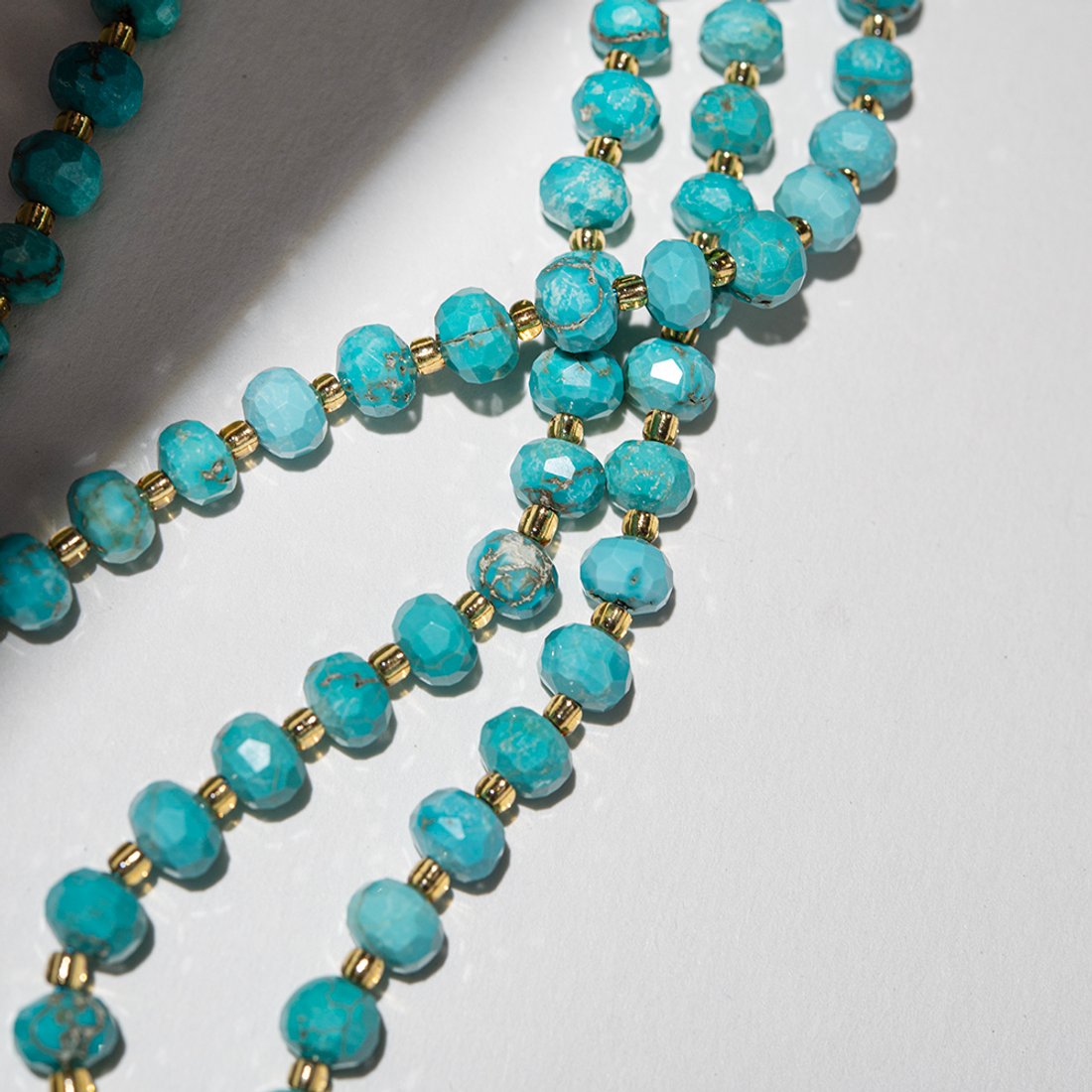 Туркенит (имитация бирюзы), рондель, 7,7*5-6мм, микроогранка