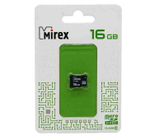 Micro SDHC карта памяти 16ГБ Mirex Class 10 (13612-MC10SD16)