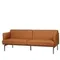 Диван Bisq 211 см, коричневая кожа