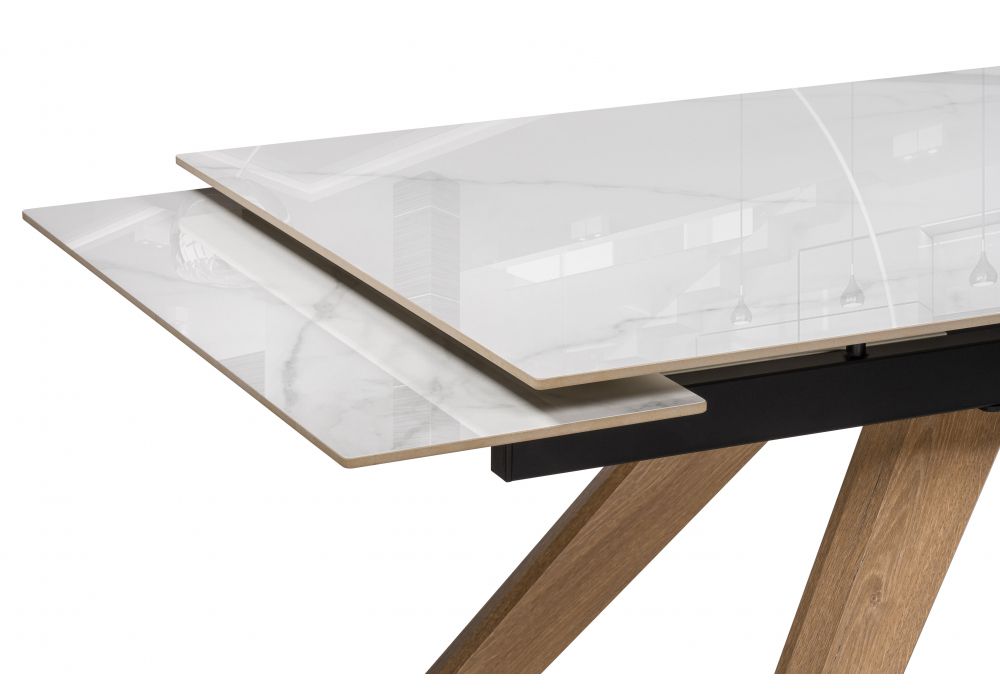 Керамический стол Морсби 140(200)х80х76 dyna fantasico / лесной орех