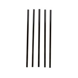 Трубочки 0,8*24 см прямые 250 шт черные пластик P.L.