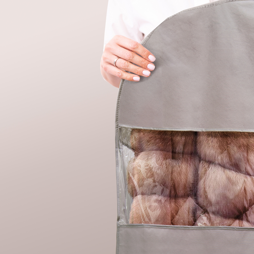 Чехол для шуб 100х60х18. Антимолевый