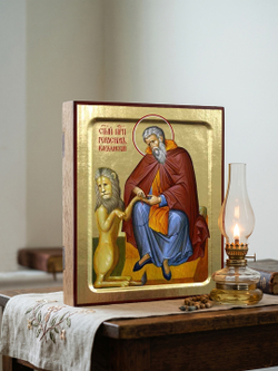 Икона Герасима Иорданского, преподобного на дереве: 125 х 160 (Синопсисъ)