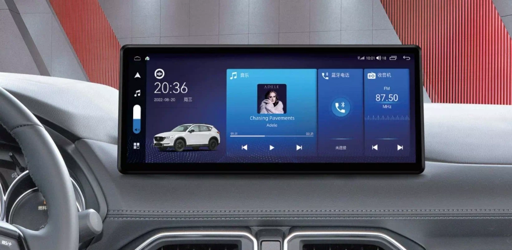 Магнитола для Mazda CX-5 2017-2024+ KF, CX-8 (поддержка Bose и 360) - Carmedia HP-M1212 монитор 12.3" QLED на Android 12, 8Гб+128Гб, CarPlay, 4G SIM-слот