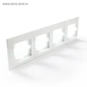 Рамка 4-ая горизонтальная белая "Валдай" IP20 TDM (ЕС) SQ1804-0021