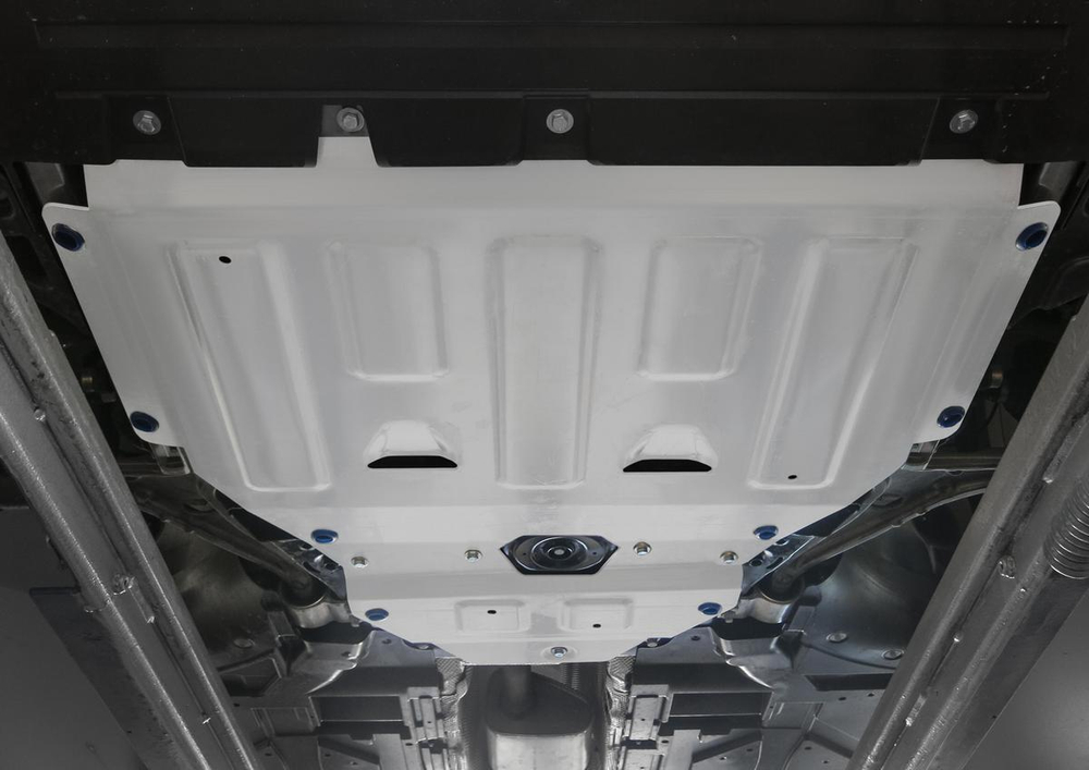 Защита картера Rival для Mercedes-Benz A-klasse V177 седан (V - 1.3 (149 л.с.)) (200) 2018-н.в./Mercedes-Benz A-klasse W177 хэтчбек (V - 1.3 (150 л.с.)) (200) 2018-н.в./Mercedes-Benz A-klasse W177 хэтчбек (V - 2.0 (190 л.с.)) (220) 2018-н.в./Mercedes-Benz B-klasse W247 (V - 1.3 (136 л.с.)) (180) 2018-н.в./Mercedes-Benz CLA-klasse C118 (V - 1.3) 2019-н.в./Mercedes-Benz GLA-klasse H247 (V - 1.3; 2.0 (224 л.с.)) 2020-н.в./Mercedes-Benz GLB-klasse X247 (V - 2.0; 2.0D) 2020-н.в., штампованная, алюминий 3 мм, с крепежом, 2 части, K333.3944.1