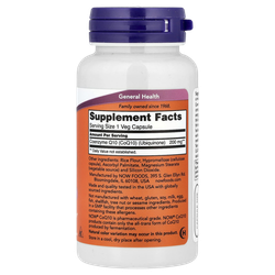 Now Foods CoQ10 200mg 60 Veg Сapsules , Коэнзим Ку-10